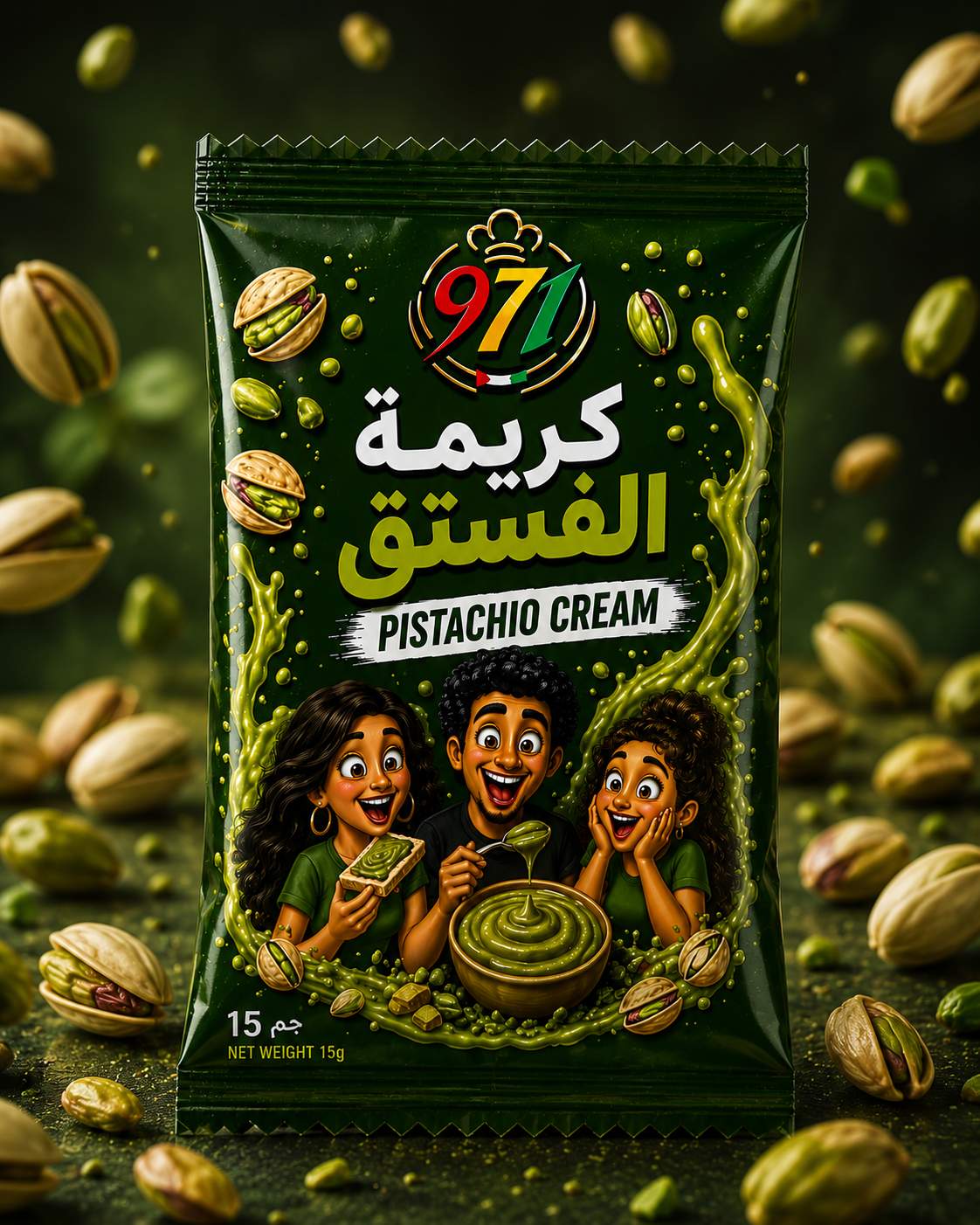 971 كريمة الفستق 15 جرام | دهن الفستق الغني والكريمي
