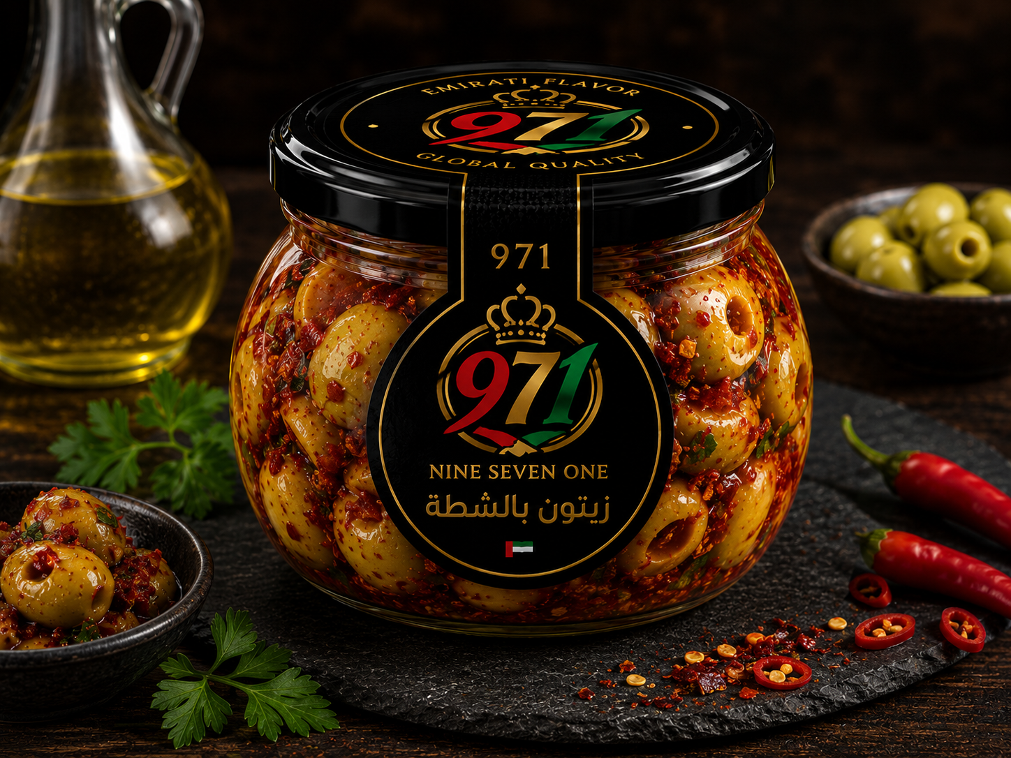 Spicy Green Olives